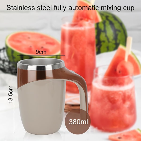 Selvrørende kopp, magisk krus, melk, kaffekopp, smart krus for kaffe. Brown