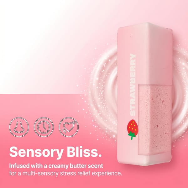 smör squishy leksak, långsamt stigande dumpling squishy för stressavlastning för ångestlindring festpresenter Rosa Pink