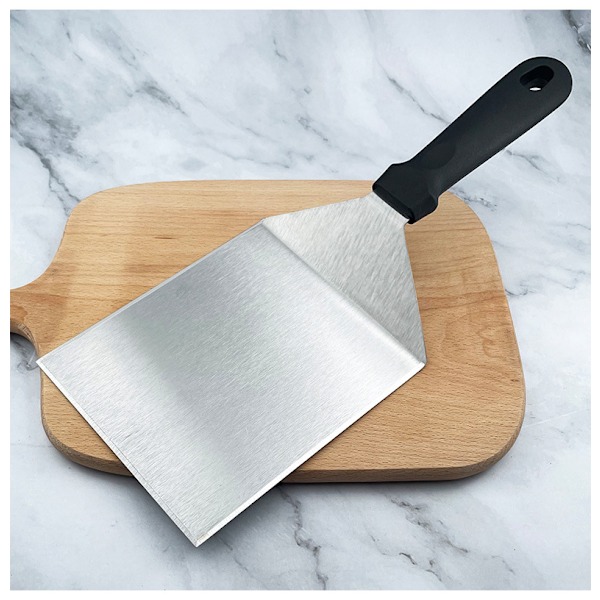 Stekspade, stekspade i rostfritt stål, 5\" bred burgarspade - Kraftig hamburgerstekspade för grillning, barbecue, platt grill