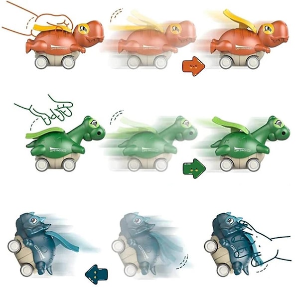 Dinosaurbil Leksak med Söt Kappa Förälder-Barn Interaktivt Spel Leksaker för Småbarn Pojkar Flickor Brachiosaurus
