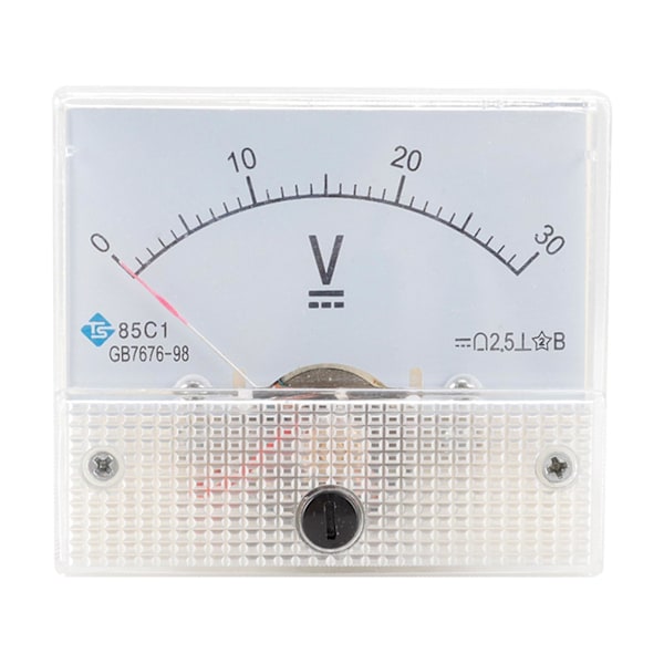 85C1 Analogt Panelmeter Voltmeter DC Volt Spenningsmåler DC 0-30V