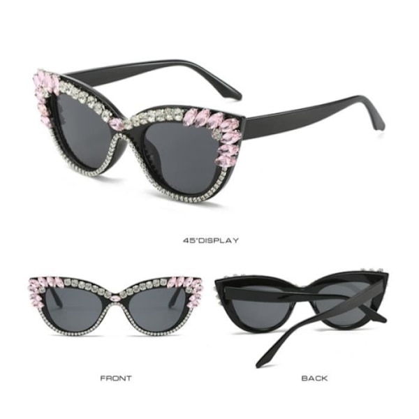 Solglasögon - Cateye Retro - UV400 Skydd - Strass - Dam