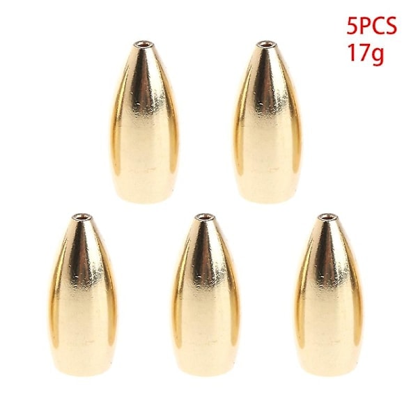 5 st fiskesänkekoppar 8 storlekar Flipping Bass vikter Guld tillbehör delar