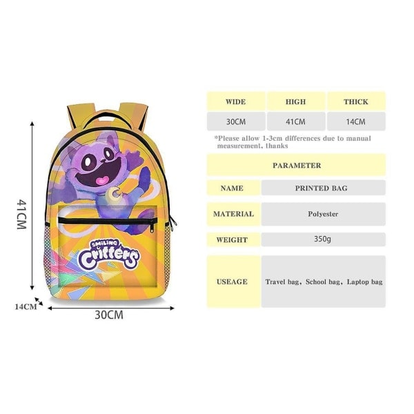 Game Time Kapittel 3 Smiling Critters Ryggsekk for Studenter Stil 1 ingen