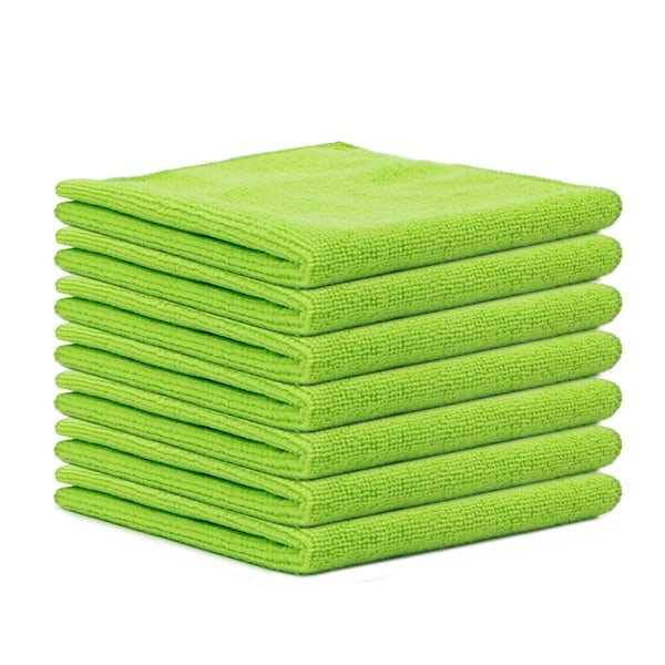 7 mikrokuituisen tiskirätin setti, pehmeä, erittäin imukykyinen ja nukkaamaton Green