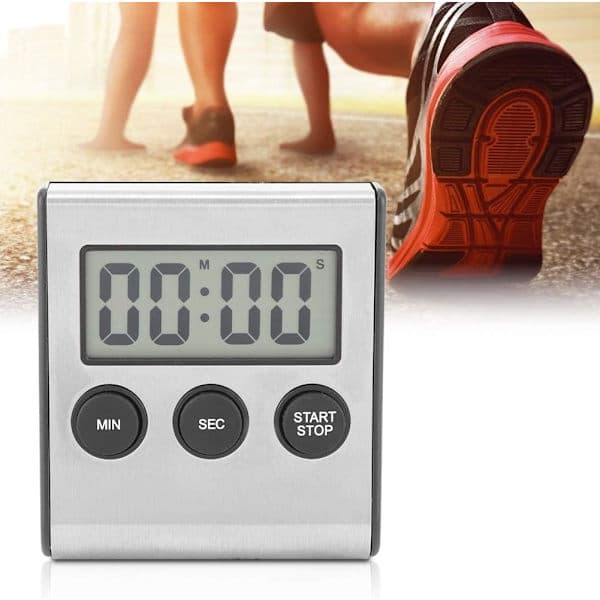 1 digital timer, digital kökstimer, skrivbords- eller väggmonterad