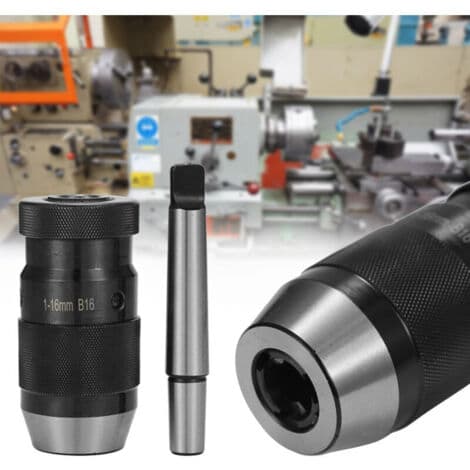 Integrert borechuck med MK2-B16 skaft + 1-16mm B16 selvstrammende chuck