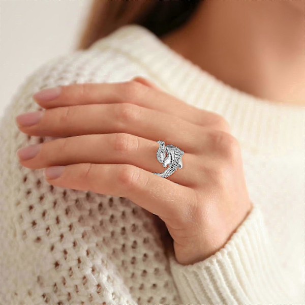 Ring, Sølvring til mænd - Stilfuldt guitarinspireret design - Perfekt herretilbehør Herre Ringe Guitar Tilbehør Ringe Mænd