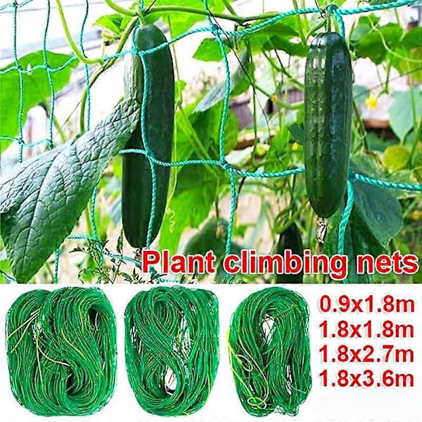 4 kokoa 27 säiettä puutarhakasvien kiipeilyverkko Ipomoea Nil -kiipeilykukkia varten, kiipeilyrottinkiköydet kasveille green 1.8m*2.7m