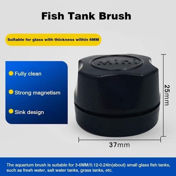 Tre algemagneter - flydende magneter - hver egnet til glas med en maksimal tykkelse på 6 mm.