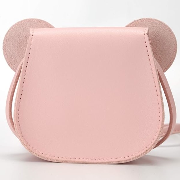 Liten Museøre Sløyfe Crossbody Veske, PU Skulderveske Håndveske for Barn Jenter Småbarn
