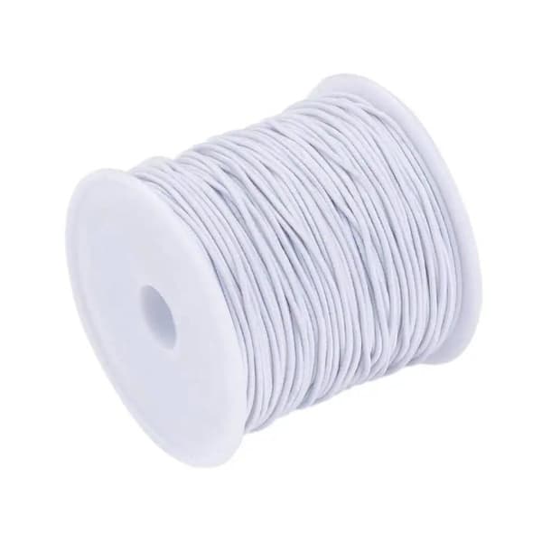 Nylonbelagd elastisk tråd - 50 meter rulle, 0,6 mm