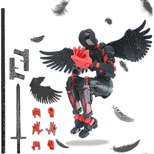 T13 Multi-ledade Actionfigurer, Titan 13 Actionfigur Black Red