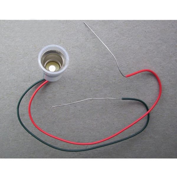 10 stk E10 LED gulvlampebase (20 cm kabellengde) Skruemontert lampeholder med kabel for eksperimentelt tilbehør for elektrisk testing