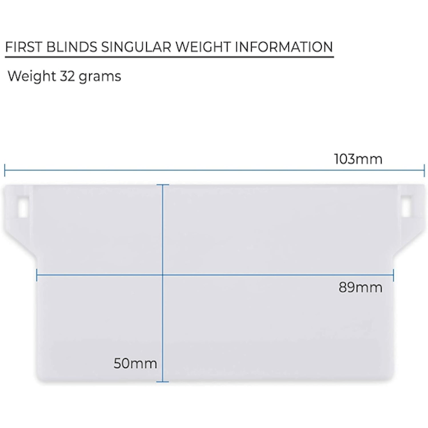 Lodder til Lamelgardiner 89mm (3,5 tommer) - Reservedele Bundlodder Lameller - Hvid (10)