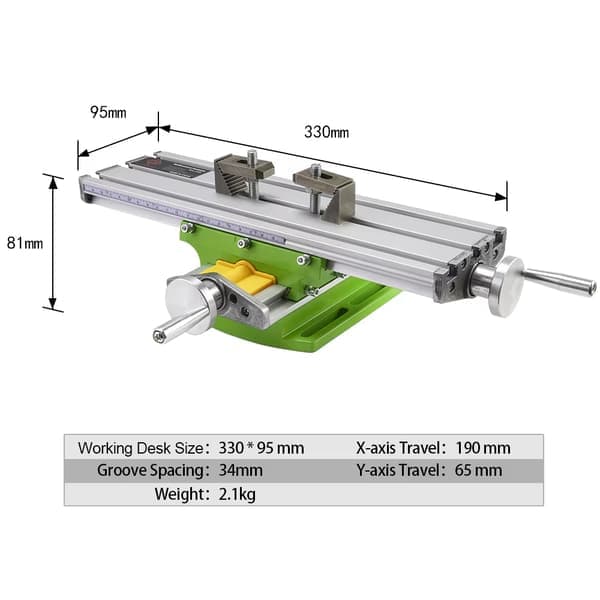 BG-6330 Beltskivebord - Kryssglider arbeidsbord, justerbart XY multifunksjonelt arbeidsbord for fresemaskin