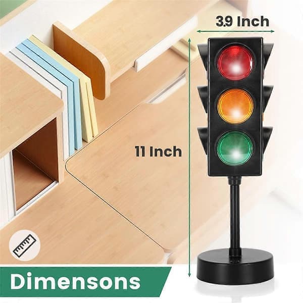 Trafiklys lampe med base til rumudsmykning