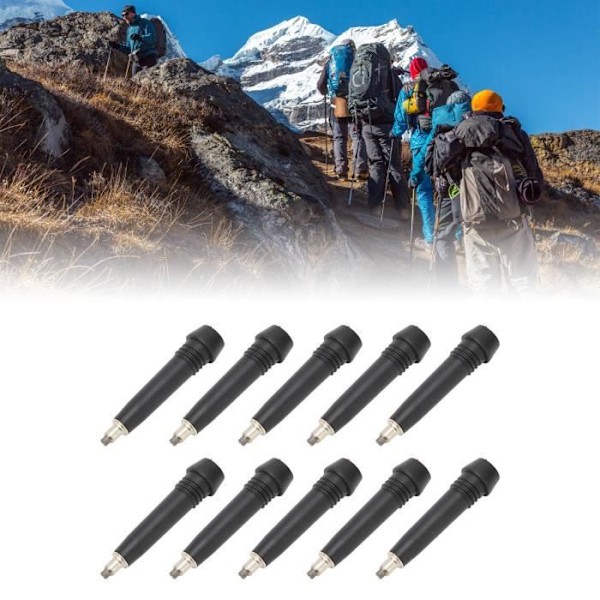Vandrestavsspidser - Stål - 10 stk. - Unisex Voksen