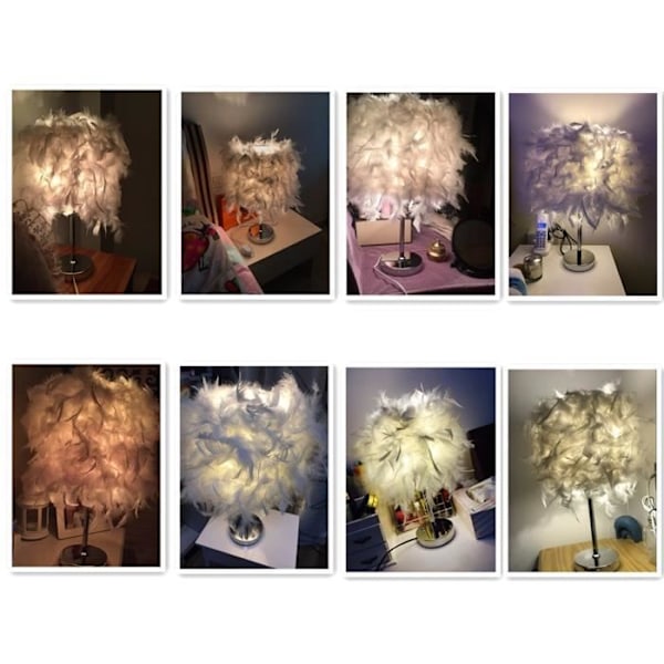 Höyhenlampu - Vintage - Valkoinen