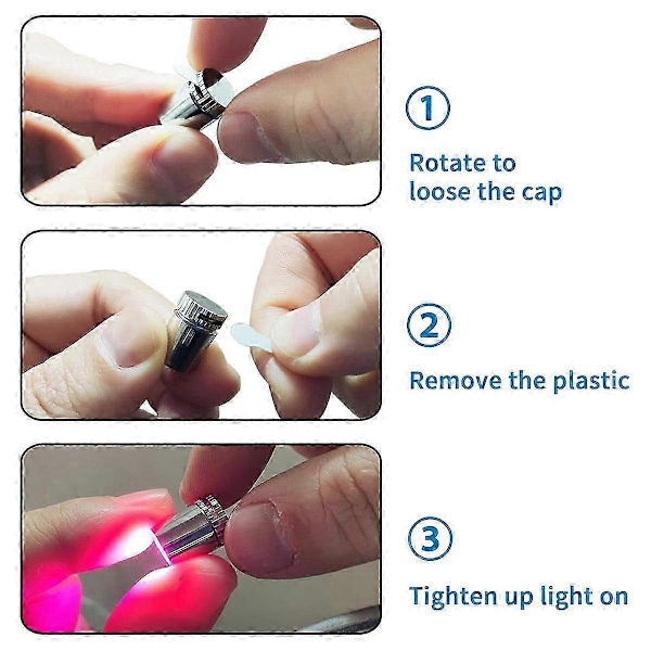 20 stk. Miniatyr LED-lys, Små lys for håndarbeid, Miniatyrlys batteridrevet, Lys (Flerfarget skiftende) -ZY
