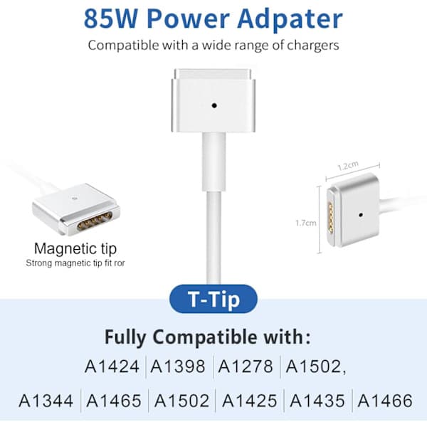 85W MagSafe 2 Oplader til Apple Macbook Pro 13 \" 15 \" 17 \"