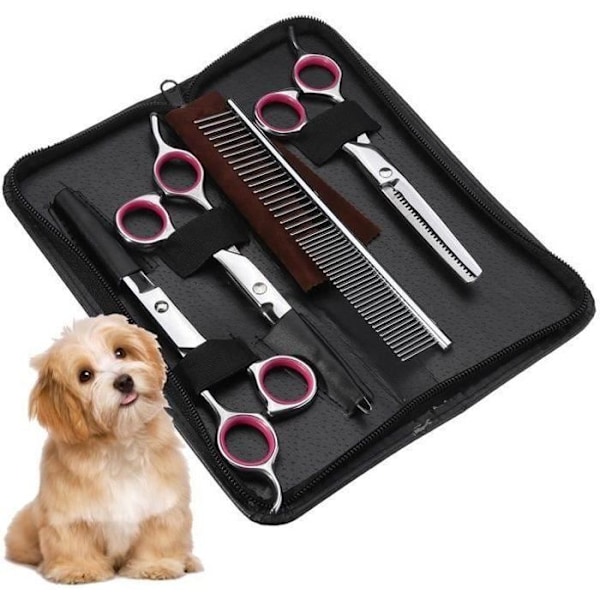 4 stk. Hundefrisørsakssett i rustfritt stål Beauty B12432