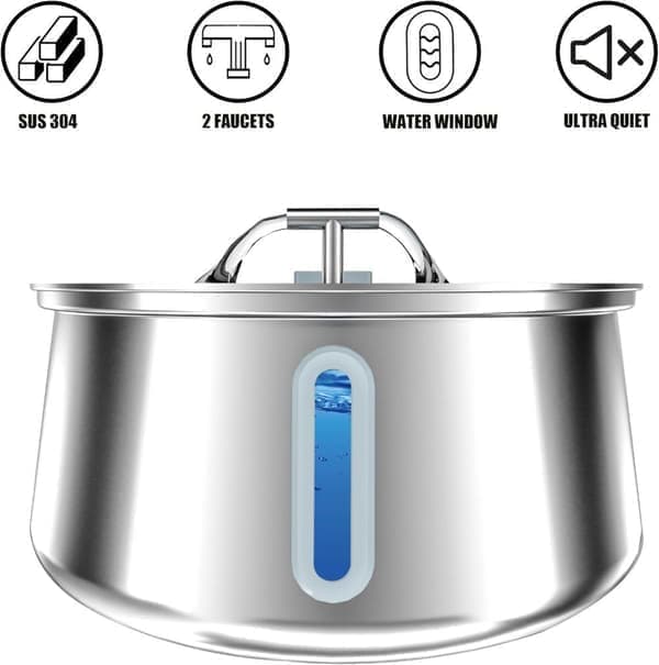 Vandfontæne 4 liter - Kattefontæne med biologisk sensor