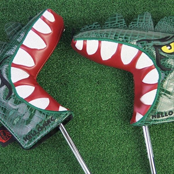 Dinosaurieformad Golf Putter Huvudskydd Headcover Golf Blade Putter Cover PU Vattentätt Tyg Mjukt Foder