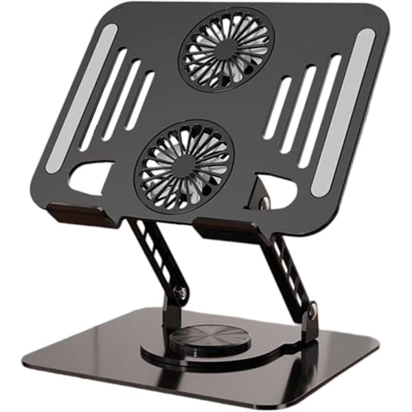 Justerbart laptopstativ, roterende skrivebordsstativ, sammenleggbart tilbehør for kjøling av datamaskiner, multifunksjonelt design for reise, studio, kontor, hjem