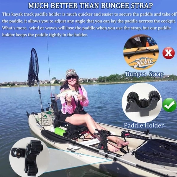 Kajakk hardware, kajakk padleholder kajakk skinne montering kajakk skinne padleholder kajakk fisketilbehør 2 stk