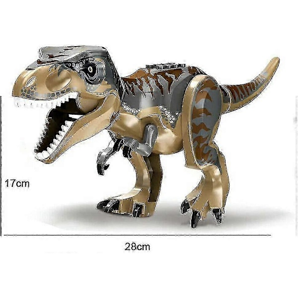 Jurassic T-rex Raptor Modulær Konstruktion Byggeklodser Legetøj til Børn i Alderen 3-12 Grey