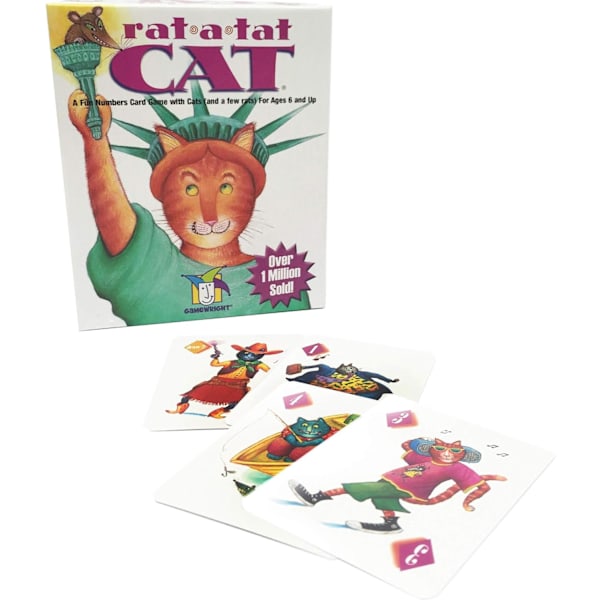 Rat-a-tat Cat Spel | Kortspel | Ålder 6+ | 2-6 Spelare | 20 Minuters Speltid, Flerfärgad, 5 Tum