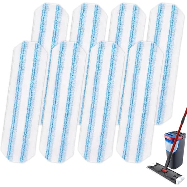 6-pakning moppeklut for Cedar H2prO moppesystem kompatibel med Vileda H2PrO flatmopp moppehode moppeklut maskinvaskbar gjenbrukbar enkel å installere