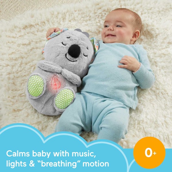 Soothe ‘n Snuggle Koala, myk lydmaskin babyleke med realistisk pustebevegelse, HBP87