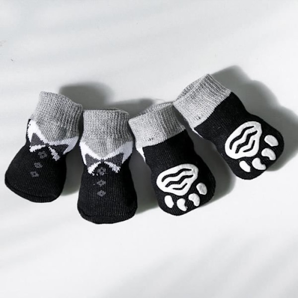 Sokker med sklisikring for hunder og katter - Beskytt kjæledyrpoter og innendørsgulv med sklisikre grep Tie style XL