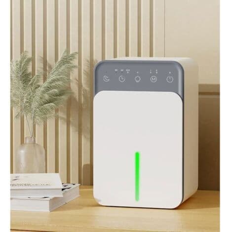 1500 ml elektrisk affugter – programmerbar timer – dvaletilstand – LED-lys – automatisk slukning til trange rum