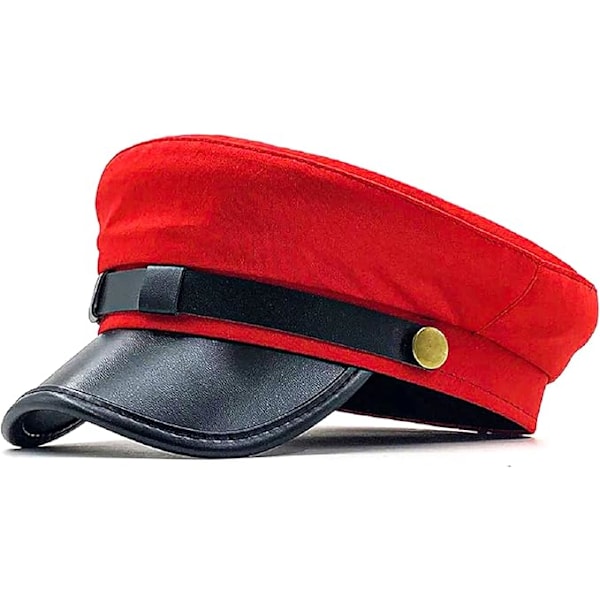 Klassisk Tweed Plaid Newsboy Cap til Kvinder, Klassisk Cabbie Beret Hat, Vintermodehat til Teenagere, Justerbar 55-57cm