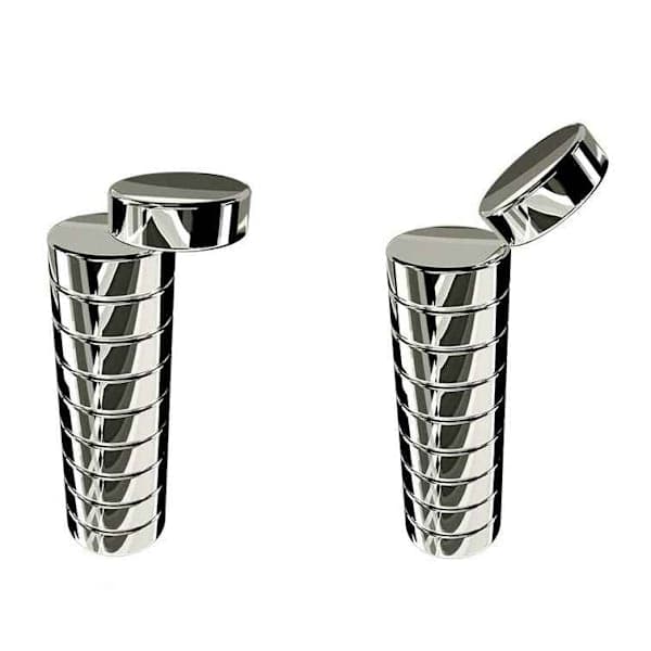 Starka Magneter - Anslagstavla / Kylskåp 20-pack Silver 20
