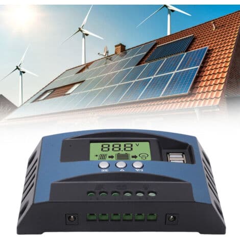 40A 12V 24V Intelligent MPPT Solar Charge Controller med LCD-skærm og 10A afladning