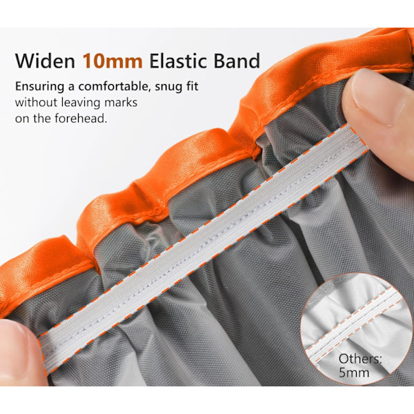 Dubbla lager vattentät badmössa med återanvändbart mjukt, bekvämt PEVA-foder, söt stretchig duschmössa Medium (Förpackning med 1) Svart + Orange Black+Orange