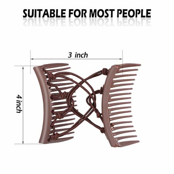Pieces Stretchiga Dubbelkam Hårklämmor Justerbara Elastiska Hårklämmor
