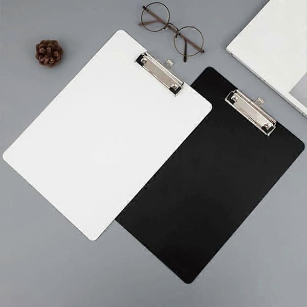 Skriveplade med klips Multifunktionel hård papirholder A4 A5 A6 Mappemappe Dokumentholder til studerende Sort A4