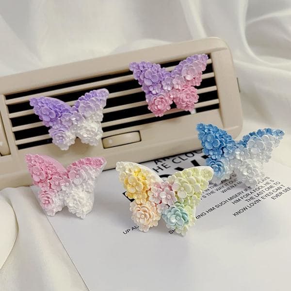 3D Blomster Sommerfugl Silikoneforme Epoxyharpiksforme Blomster Sommerfugl Lysforme til Lysfremstilling Silikoneform til DIY Duftlys Gips Sæbe
