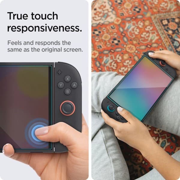 Spigen Nintendo Switch 2 Skärmskydd GLAS.tR EZ Fit 2-pack