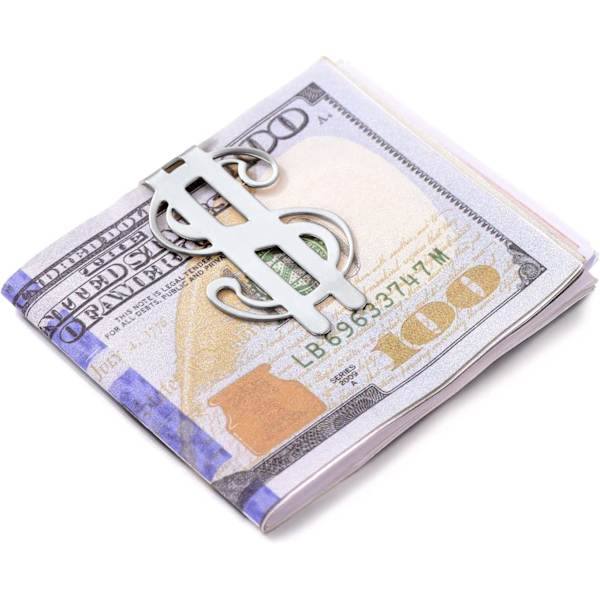 2 st Herr Metallplånböcker Kontanter Dollar Form Plånböcker Rostfria Stål Plånböcker