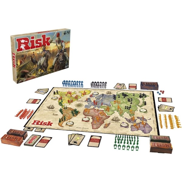 Risk, Klassisk Strategi Brætspil for 2-5 Spillere, Familiespil for Børn fra 10 År og Opad