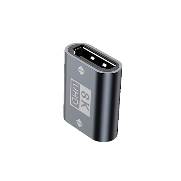 8K HDMI 2.1 hona till hona-adapter - HDMI-förlängningskoppling grå grå Grey