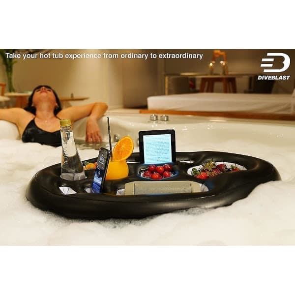 Flydende drikkeholder til pool, oppustelig flydende hylde, poolbakke til poolfest, strand