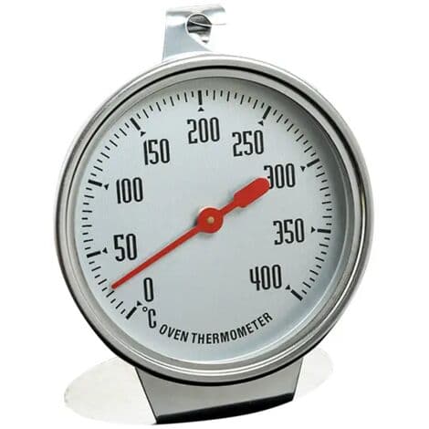 Ovn stegetermometer – Temperaturområde 0-400℃ – Rustfri stålprobe – Grillkrog – Dimensioner 7 x 9 cm