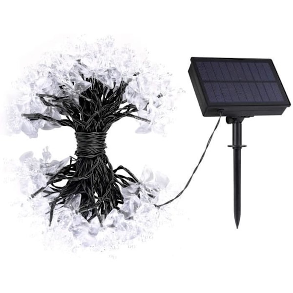 7m 50 LED Solcelle Sommerfugl Lyslenke, IP44 Vanntett, 8 Moduser for Hage, Terrasse, Fest, Jul, Bryllup.
